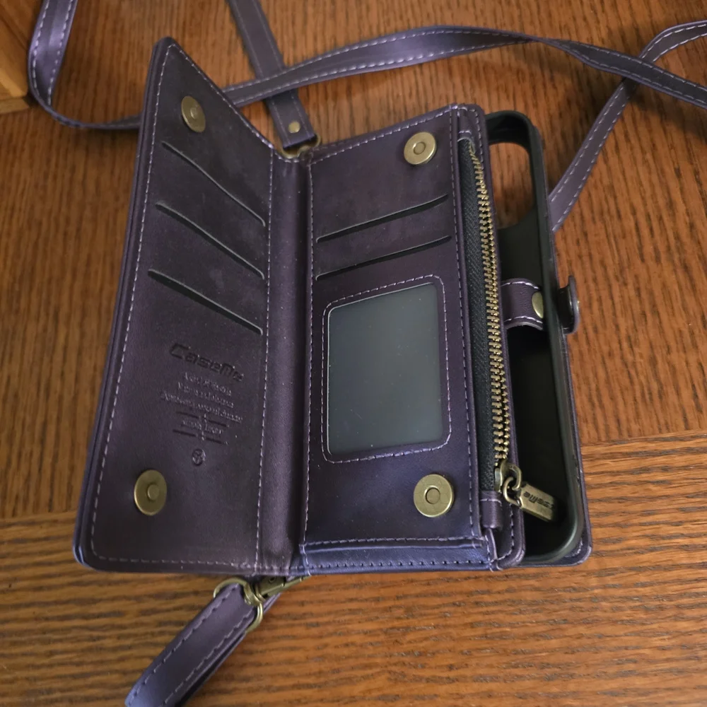Purple Crossbody Phone Wallet - Picture 4 of 12